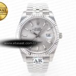 Rolex Datejust 41 126334 Yivli ARF Gümüş Çizgi VR3235 Eta Saat - Görsel 3 - 1:1 Süper Klon Saat