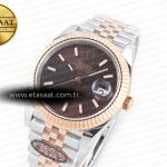 Rolex DateJust 41mm 126331 904L SS/RG Clean 1:1 Best Edition Brown Dial on Jubilee Bracelet VR3235