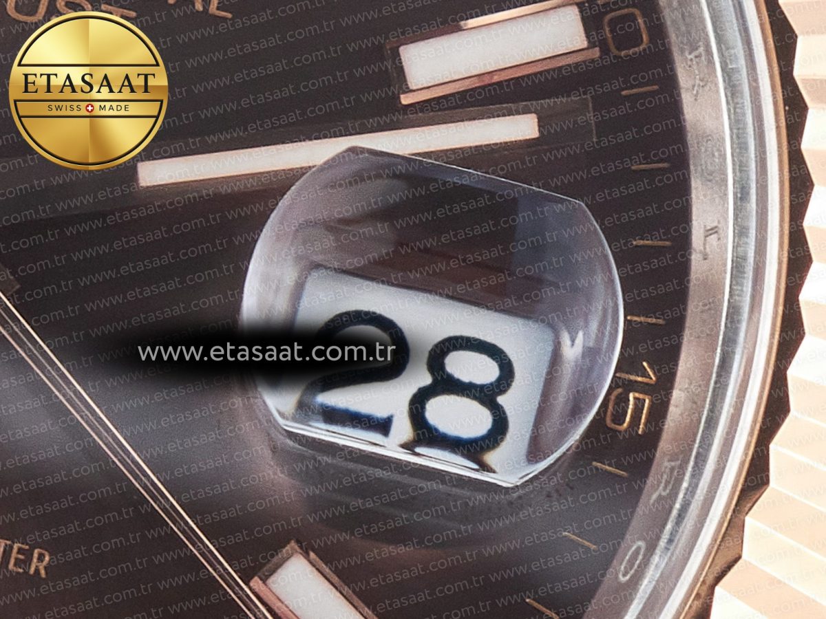 Rolex DateJust 41mm 126331 904L SS/RG Clean 1:1 Best Edition Brown Dial on Jubilee Bracelet VR3235 - Görsel 11