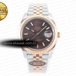 Rolex Datejust 41mm 126331 Rg Clean Kahve Kadran VR3235 Eta Saat - Görsel 3 - 1:1 Süper Klon Saat