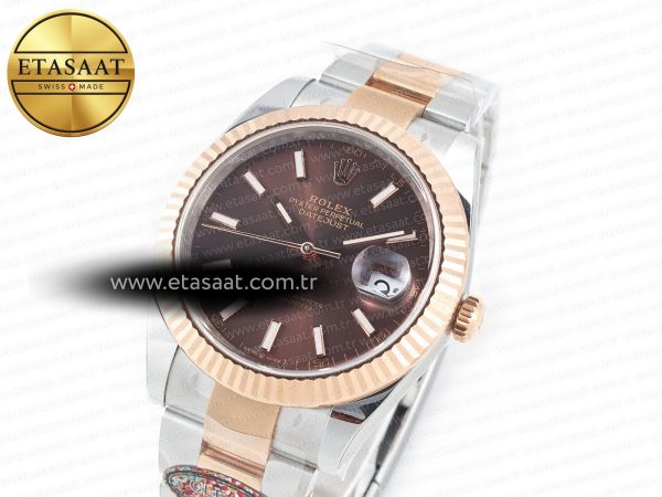 Rolex DateJust 41mm 126331 904L SS/RG Clean 1:1 Best Edition Brown Dial on Oyster Bracelet VR3235