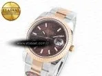 Rolex DateJust 41mm 126331 904L SS/RG Clean 1:1 Best Edition Brown Dial on Oyster Bracelet VR3235 - Görsel 2