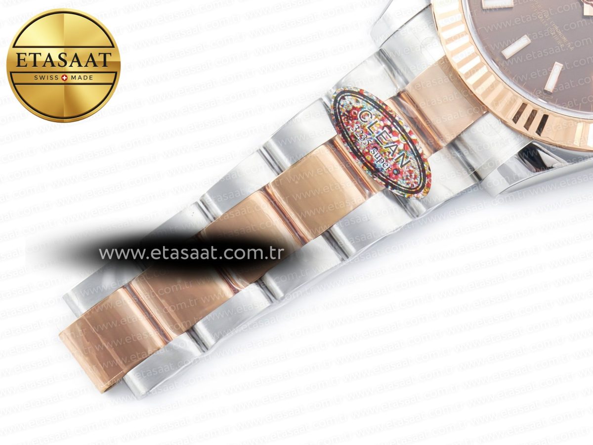 Rolex DateJust 41mm 126331 904L SS/RG Clean 1:1 Best Edition Brown Dial on Oyster Bracelet VR3235 - Görsel 26