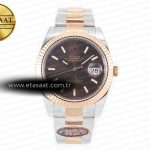 Rolex Datejust 41mm 126331 Rg Clean Kahve Kadran 904L Eta Saat - Görsel 3 - 1:1 Süper Klon Saat