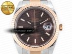 Rolex DateJust 41mm 126331 904L SS/RG Clean 1:1 Best Edition Brown Dial on Oyster Bracelet VR3235 - Görsel 4