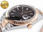 Rolex DateJust 41mm 126331 904L SS/RG Clean 1:1 Best Edition Brown Dial on Oyster Bracelet VR3235 - Görsel 6