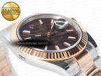 Rolex DateJust 41mm 126331 904L SS/RG Clean 1:1 Best Edition Brown Dial on Oyster Bracelet VR3235 - Görsel 7