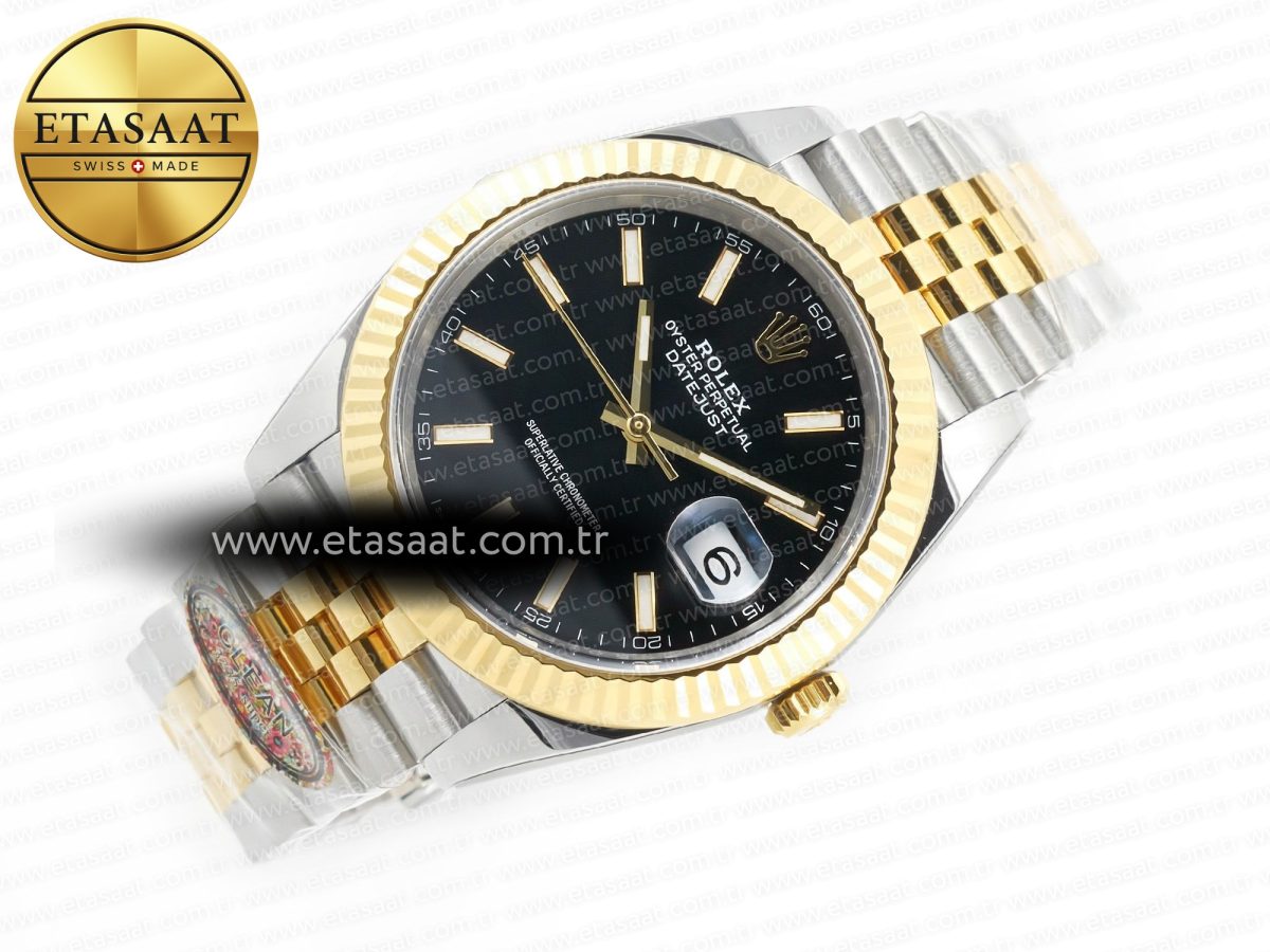 Rolex DateJust 41mm 126333 Clean Best Edition Black Stick Dial on Jubilee Bracelet VR3235 - Görsel 8