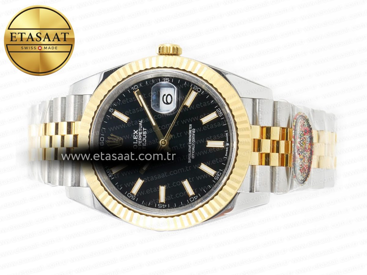 Rolex DateJust 41mm 126333 Clean Best Edition Black Stick Dial on Jubilee Bracelet VR3235 - Görsel 9