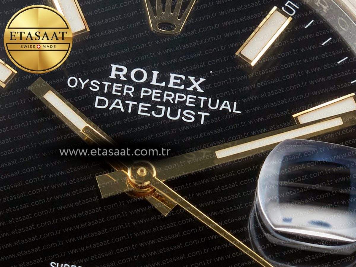Rolex DateJust 41mm 126333 Clean Best Edition Black Stick Dial on Oyster Bracelet VR3235 - Görsel 10