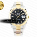 Rolex Datejust 41mm 126333 Clean Siyah Çizgi İndeks Kadran Eta Saat - Görsel 3 - 1:1 Süper Klon Saat