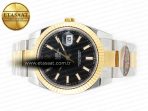 Rolex DateJust 41mm 126333 Clean Best Edition Black Stick Dial on Oyster Bracelet VR3235 - Görsel 9