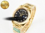 Rolex DayDate 40 228238 ARF 904L Steel Black Stick Dial on President Bracelet VR3255