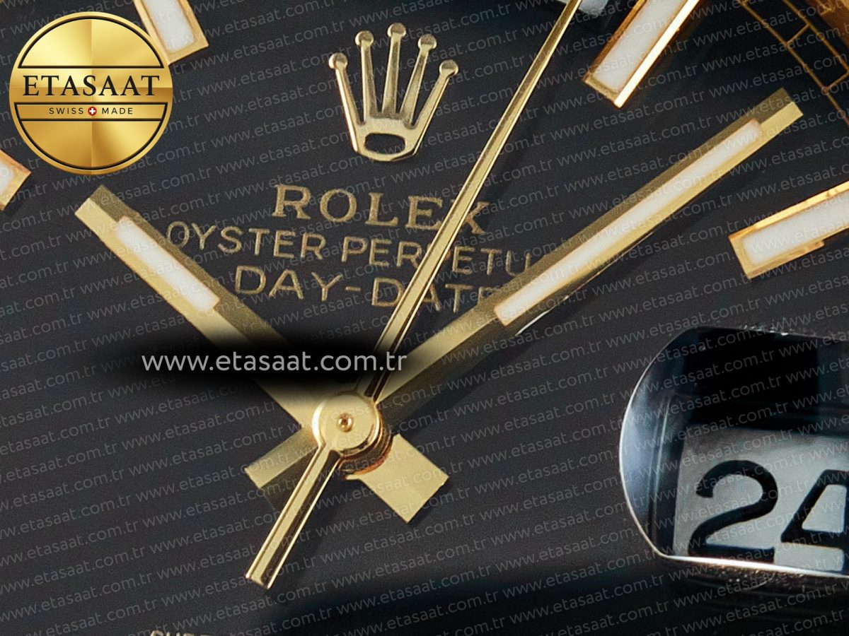 Rolex DayDate 40 228238 ARF 904L Steel Black Stick Dial on President Bracelet VR3255 - Görsel 11
