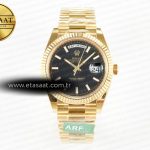 Rolex Day-Date 40 228238 ARF Siyah Çizgi Kadran VR3255 Eta Saat - Görsel 3 - 1:1 Süper Klon Saat