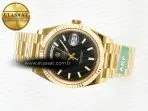 Rolex DayDate 40 228238 ARF 904L Steel Black Stick Dial on President Bracelet VR3255 - Görsel 9