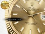 Rolex DayDate 40 228238 ARF 904L Steel Gold Stick Dial on President Bracelet VR3255 - Görsel 10