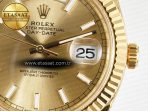 Rolex DayDate 40 228238 ARF 904L Steel Gold Stick Dial on President Bracelet VR3255 - Görsel 12