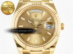Rolex DayDate 40 228238 ARF 904L Steel Gold Stick Dial on President Bracelet VR3255 - Görsel 4