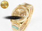 Rolex DayDate 40 228238 ARF 904L Steel YG Crystal Diamonds Bezel on President Bracelet VR3255
