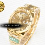 Rolex DayDate 40 228238 ARF 904L Steel YG Crystal Diamonds Bezel on President Bracelet VR3255