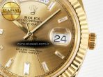 Rolex DayDate 40 228238 ARF 904L Steel YG Crystal Diamonds Bezel on President Bracelet VR3255 - Görsel 12