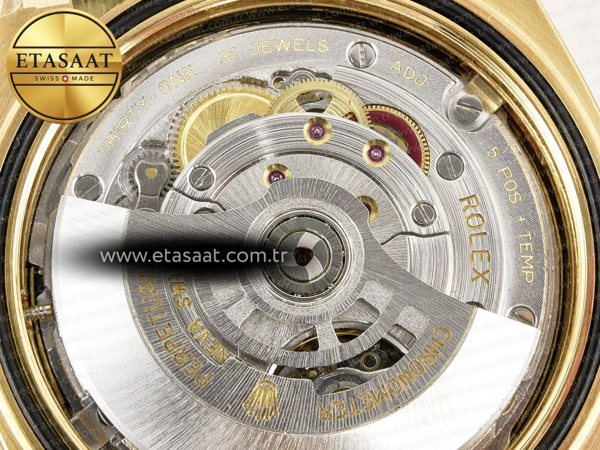 Rolex DayDate 40 228238 ARF 904L Steel YG Crystal Diamonds Bezel on President Bracelet VR3255 - Görsel 22