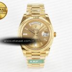 Rolex Day-Date 40 228238 ARF YG Pırlantalı President VR3255 Eta Saat - Görsel 3 - 1:1 Süper Klon Saat