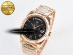 Rolex Day Date 40 RG 228235 ARF 1:1 Best Edition Black Roman Dial on President Bracelet VR3255