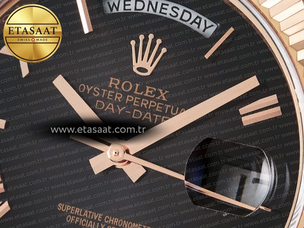 Rolex Day Date 40 RG 228235 ARF 1:1 Best Edition Black Roman Dial on President Bracelet VR3255 - Görsel 10