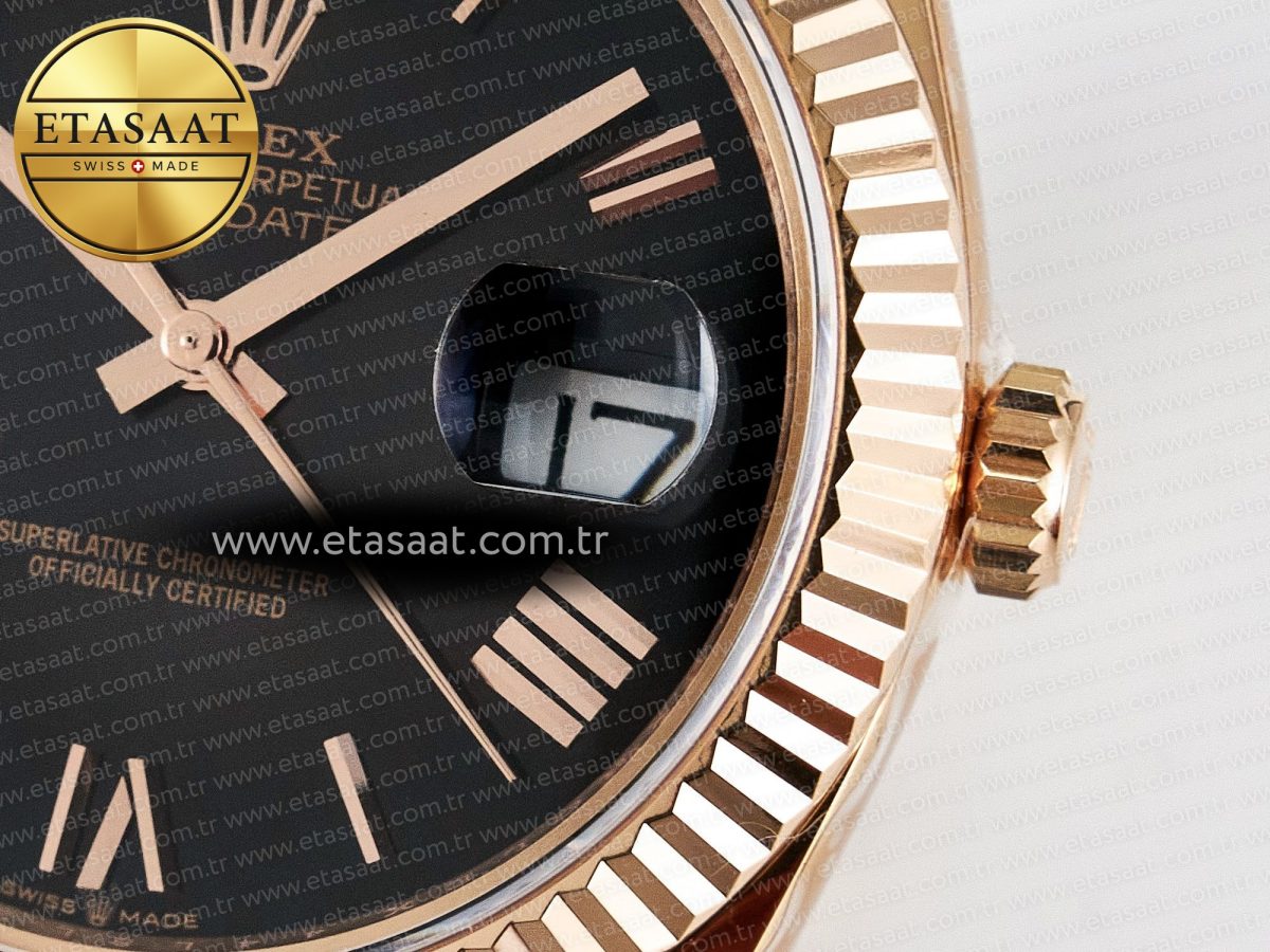 Rolex Day Date 40 RG 228235 ARF 1:1 Best Edition Black Roman Dial on President Bracelet VR3255 - Görsel 11