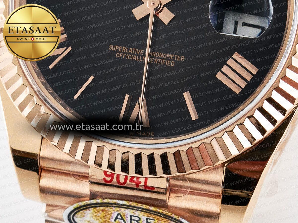 Rolex Day Date 40 RG 228235 ARF 1:1 Best Edition Black Roman Dial on President Bracelet VR3255 - Görsel 13