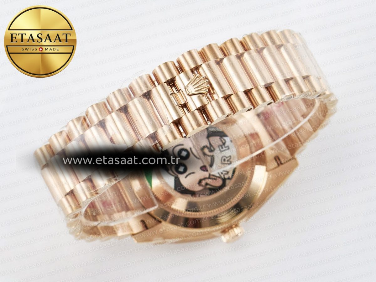 Rolex Day Date 40 RG 228235 ARF 1:1 Best Edition Black Roman Dial on President Bracelet VR3255 - Görsel 16
