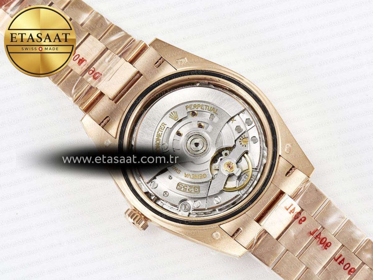 Rolex Day Date 40 RG 228235 ARF 1:1 Best Edition Black Roman Dial on President Bracelet VR3255 - Görsel 19