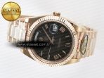 Rolex Day Date 40 RG 228235 ARF 1:1 Best Edition Black Roman Dial on President Bracelet VR3255 - Görsel 9