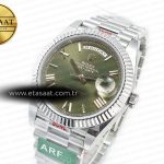 Rolex Day Date 40 SS 228239 ARF 1:1 Best Edition Green Roman Dial on President Bracelet VR3255