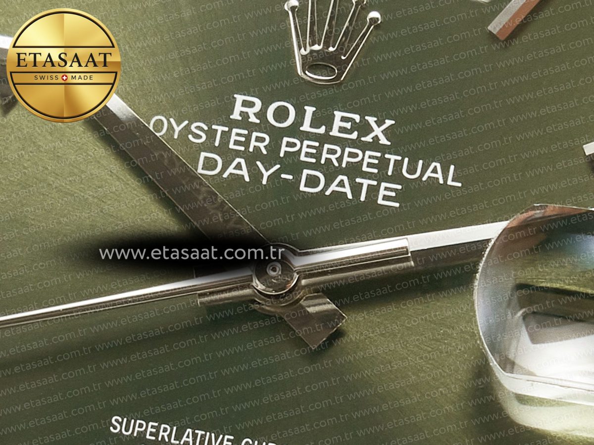 Rolex Day Date 40 SS 228239 ARF 1:1 Best Edition Green Roman Dial on President Bracelet VR3255 - Görsel 10