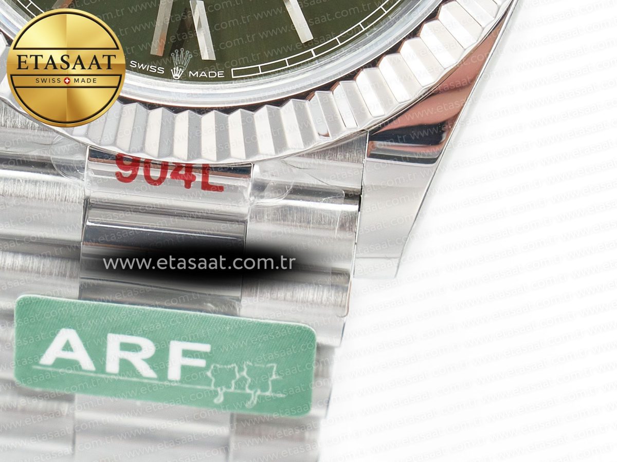 Rolex Day Date 40 SS 228239 ARF 1:1 Best Edition Green Roman Dial on President Bracelet VR3255 - Görsel 13