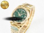 Rolex DayDate 40 YG 228238 ARF 1:1 Best Edition Green Roman Dial on President Bracelet VR3255 - Görsel 2