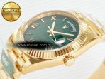 Rolex DayDate 40 YG 228238 ARF 1:1 Best Edition Green Roman Dial on President Bracelet VR3255 - Görsel 6