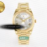 Rolex Day-Date 40 YG 228238 ARF Gümüş Roma Kadran VR3255 Eta Saat - Görsel 3 - 1:1 Süper Klon Saat