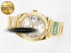 Rolex DayDate 40 YG 228238 ARF 1:1 Best Edition Silver Roman Dial on President Bracelet VR3255 - Görsel 9