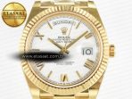 Rolex DayDate 40 YG 228238 ARF 1:1 Best Edition White Roman Dial on President Bracelet VR3255 - Görsel 4