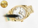 Rolex DayDate 40 YG 228238 ARF 1:1 Best Edition White Roman Dial on President Bracelet VR3255 - Görsel 8