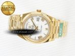 Rolex DayDate 40 YG 228238 ARF 1:1 Best Edition White Roman Dial on President Bracelet VR3255 - Görsel 9