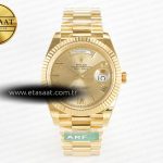 Rolex Day-Date 40 YG 228238 ARF YG Roma Kadran VR3255 Eta Saat - Görsel 3 - 1:1 Süper Klon Saat