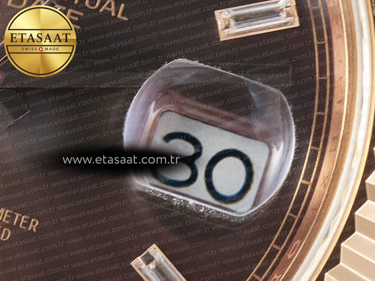 Rolex DayDate 40 228235 ARF 904L Steel Brown Crystal Diamonds Bezel on President Bracelet VR3255 - Görsel 11
