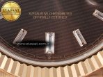 Rolex DayDate 40 228235 ARF 904L Steel Brown Crystal Diamonds Bezel on President Bracelet VR3255 - Görsel 12