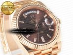 Rolex DayDate 40 228235 ARF 904L Steel Brown Crystal Diamonds Bezel on President Bracelet VR3255 - Görsel 5