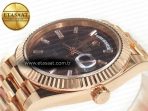 Rolex DayDate 40 228235 ARF 904L Steel Brown Crystal Diamonds Bezel on President Bracelet VR3255 - Görsel 6